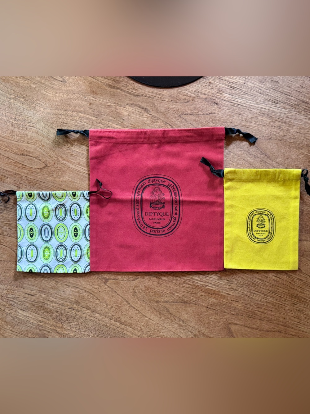 Diptyque Limited Edition Dust Bag Lot Colored Gift Pouches